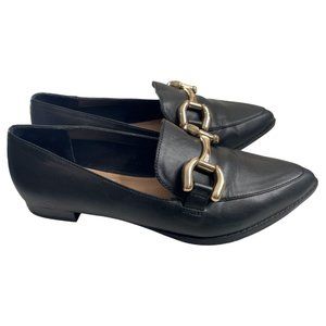 Steven By Steve Madden Women's Vilena Black Faux Leather Bit Loafer Sz 6.5M EUC
